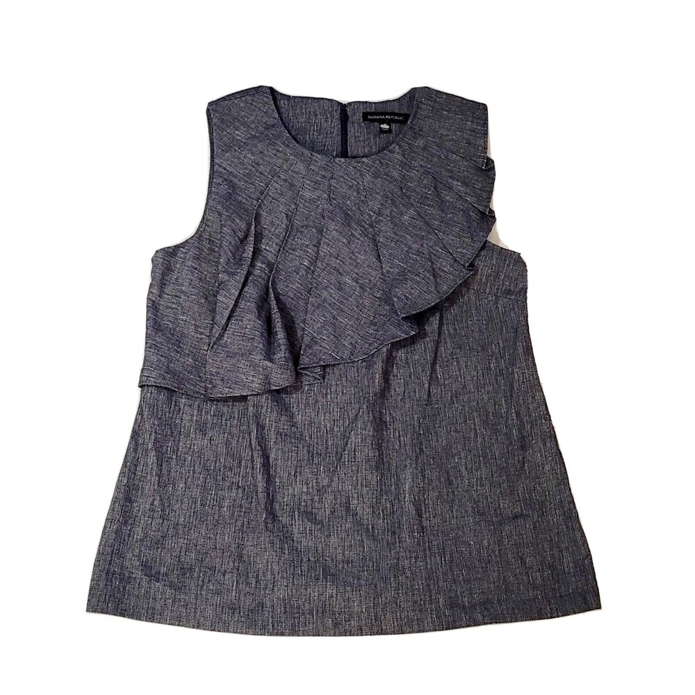 Banana Republic Linen Blend Sleeveless layered Blouse Size 8